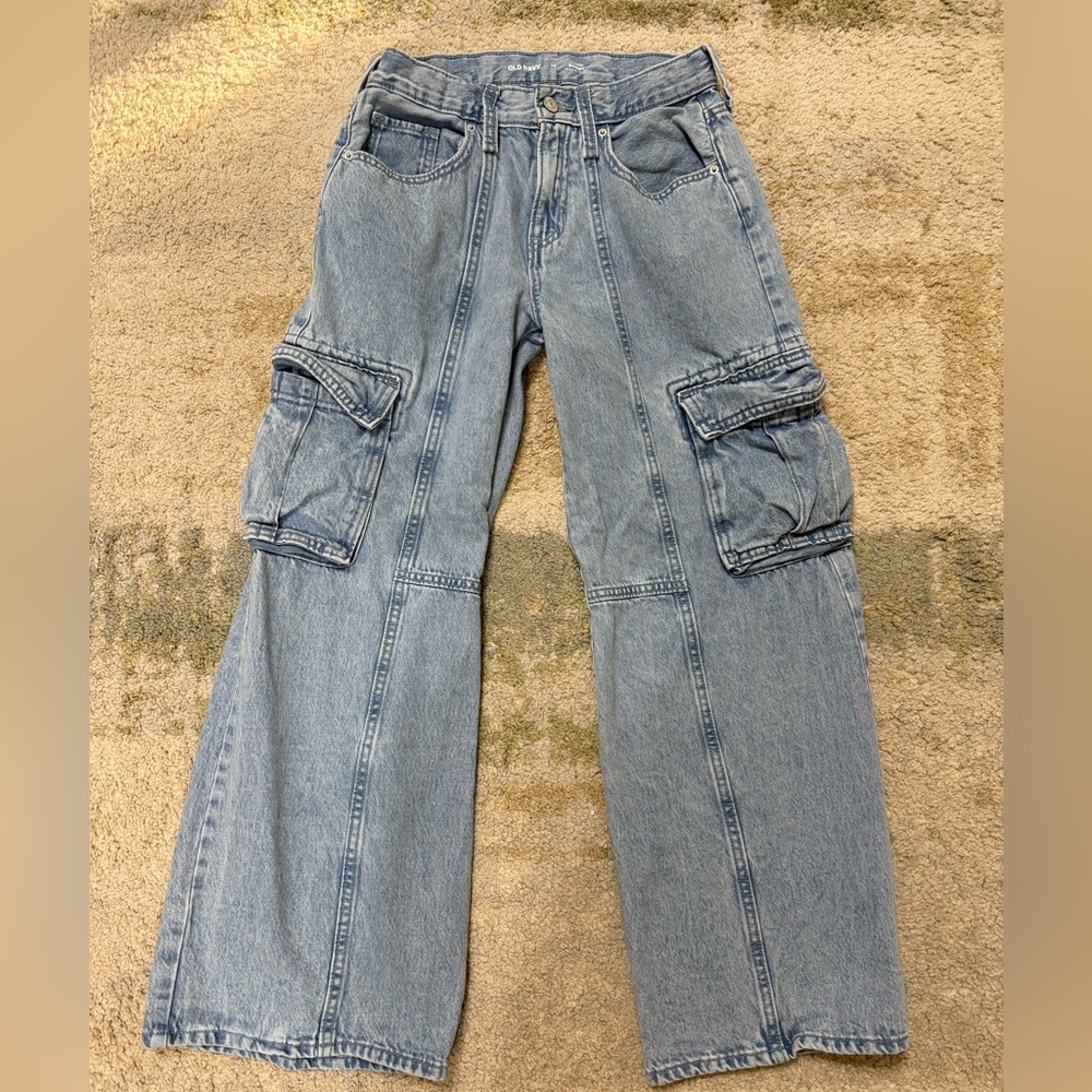 Old Navy Light Blue High-Rise Baggy Jeans
